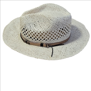 Gonzalez Straw Panama Golf Fedora Hat Size XL EUC